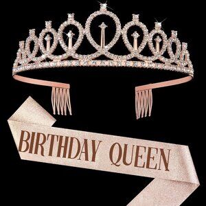Women Crystal Princess Tiaras Rhinestone Queen Crowns Wedding Bridal Hair